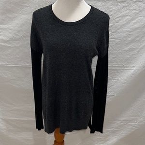 Long Crewneck Cotton/Wool Sweater Tunic